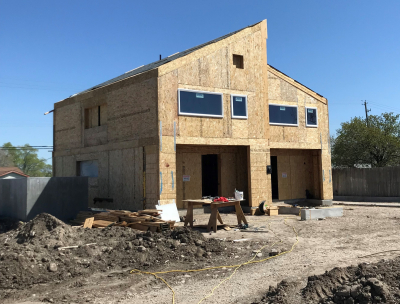 Image of a home under construction.